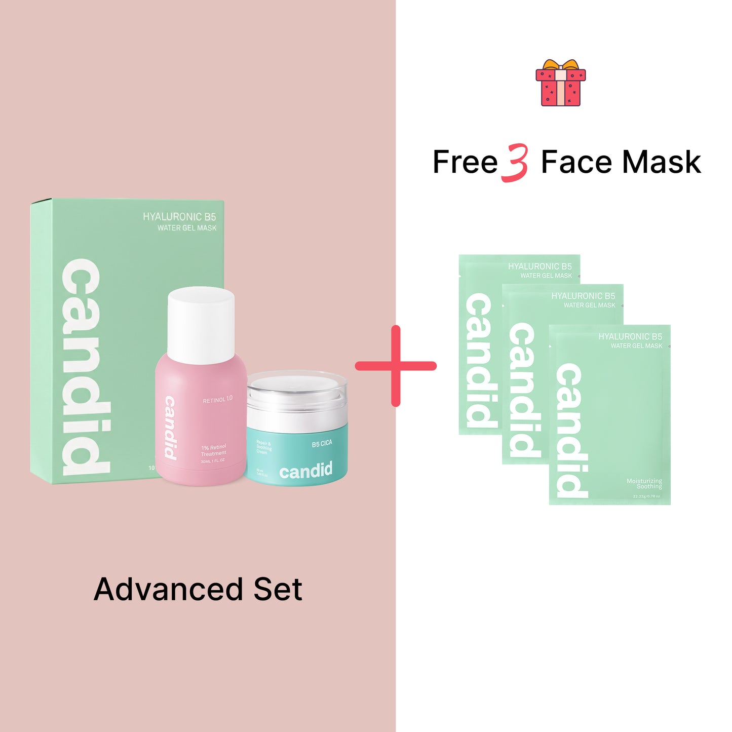 Advanced Set: Retinol 1.0% + B5 Cream + B5 Face Mask Box